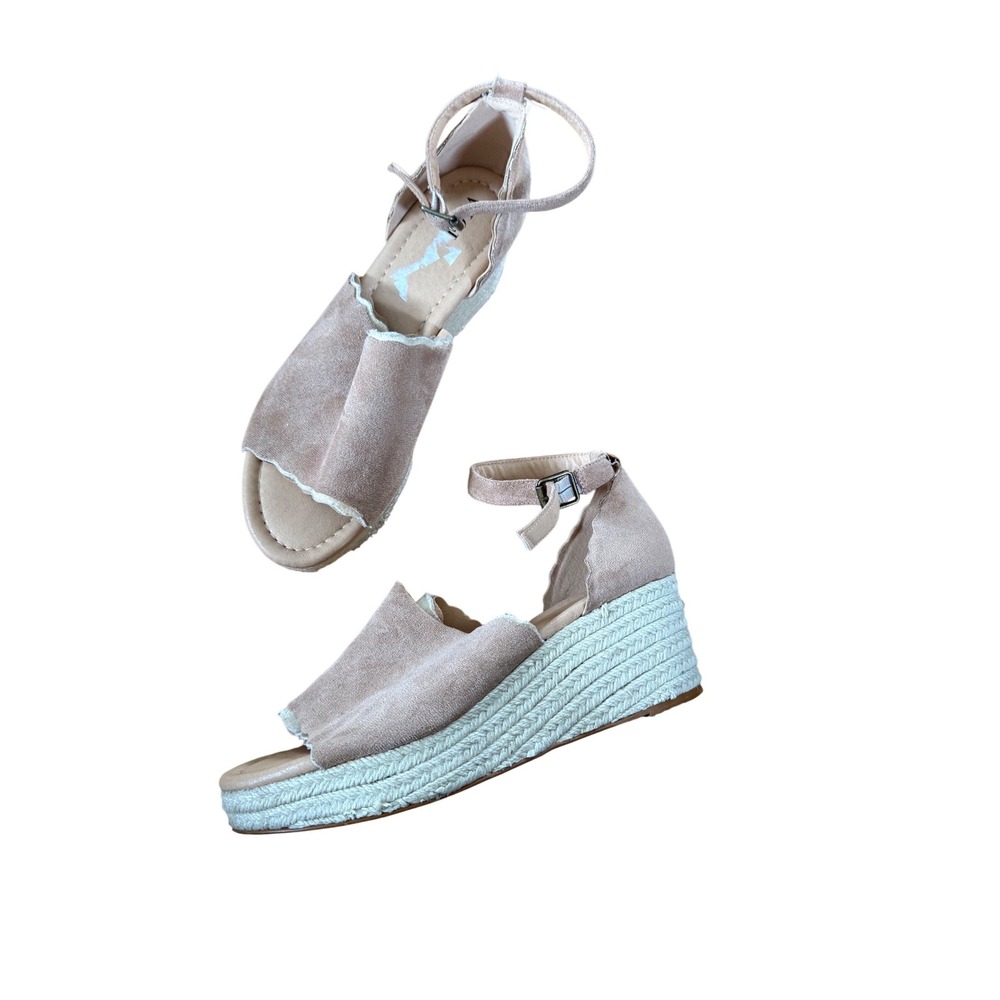 Vici tan espadrille wedge sandals